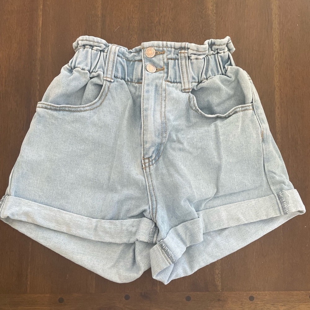 Forever 21 Light Blue paper bag Denim Women's Jean Shorts small